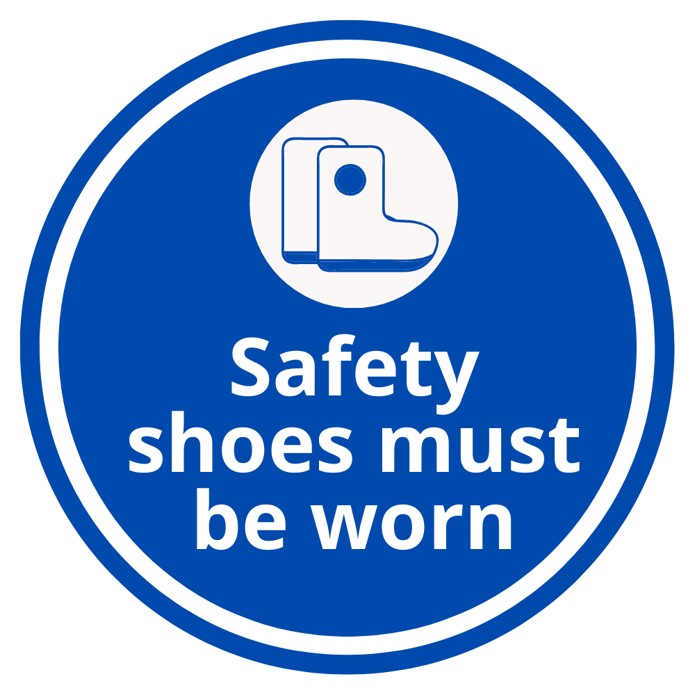 SAFETY SHOES MUST BE WORN - GOBO SIGN